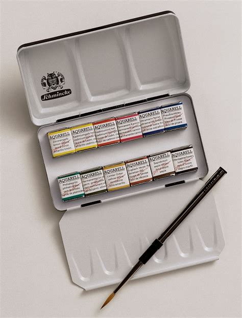 schmincke watercolour metal box set|schmincke horadam aquarell watercolor sets.